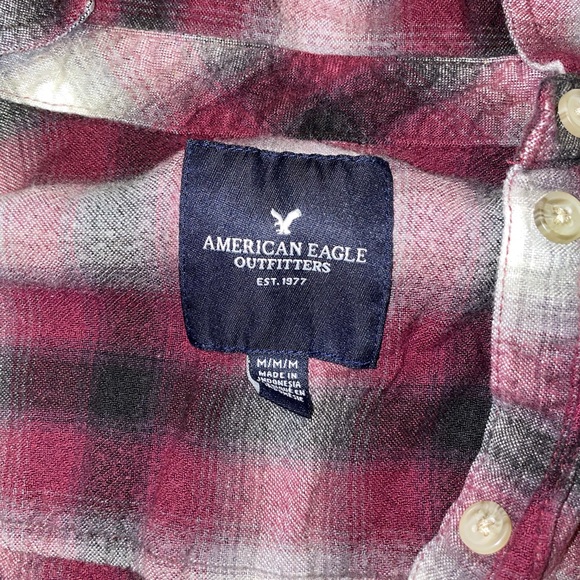 Long red American Eagle flannel - Picture 2 of 2